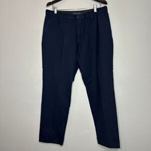 Tommy Hilfiger Wool Slim Fit Navy Pants Classic Business Professional Trousers